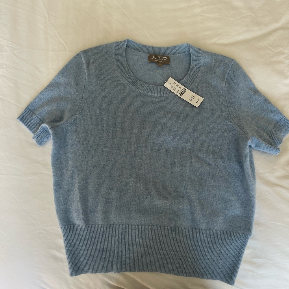 JCrew Short Sleeve Cashmere Sweater